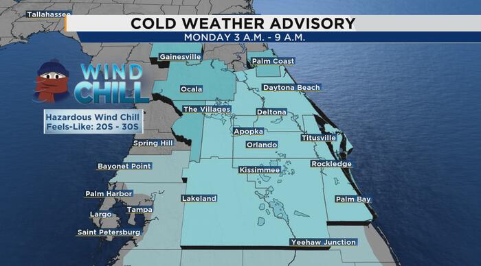 Cold-weather shelters open as front slams Central Florida