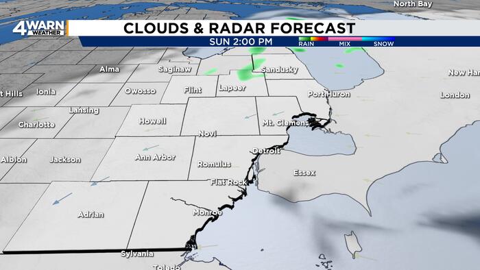 Cooler & soggy changes to end the weekend in Metro Detroit