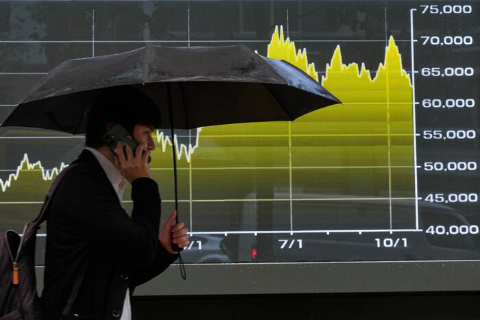 Shares are mixed in Asia after a decline on Wall Street, and oil prices fall more than 1%