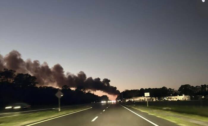 St. Johns County fire crews battle large fire at golf cart business near US-1