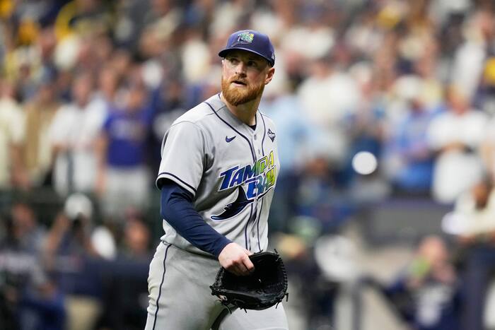 Drew Rasmusssen can't make it through 4th inning as Rays blow 4-0 lead in Game 2 loss to Brewers