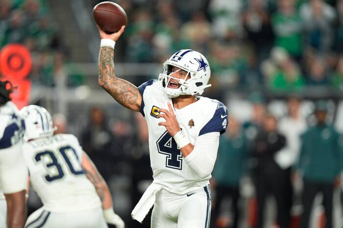 Dak Prescott throws 3 TD passes, Javonte Williams runs for 155 yards as ...