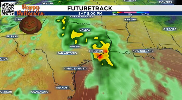 Halloween Weather: Spooky? Rain and a storm chance?