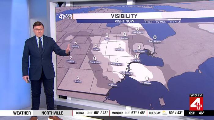 Sunshine, dense fog & mild temperatures for the end of the weekend in Metro Detroit