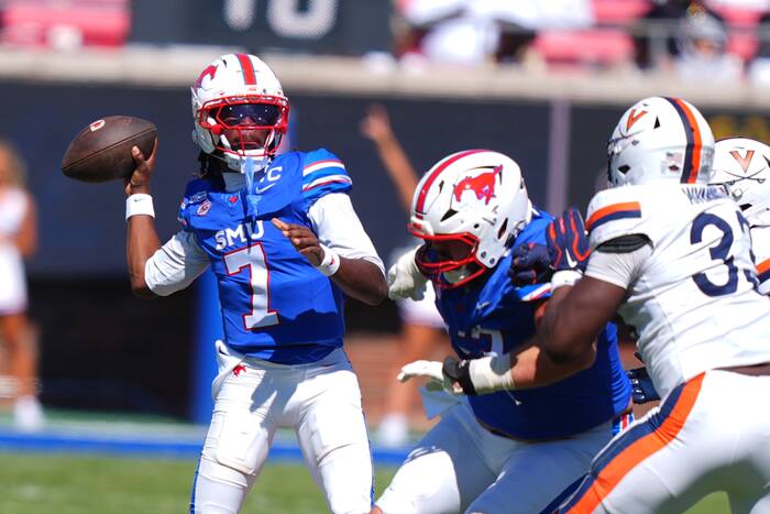 Kevin Jennings and kicking game help No. 24 SMU beat Virginia 23-13
