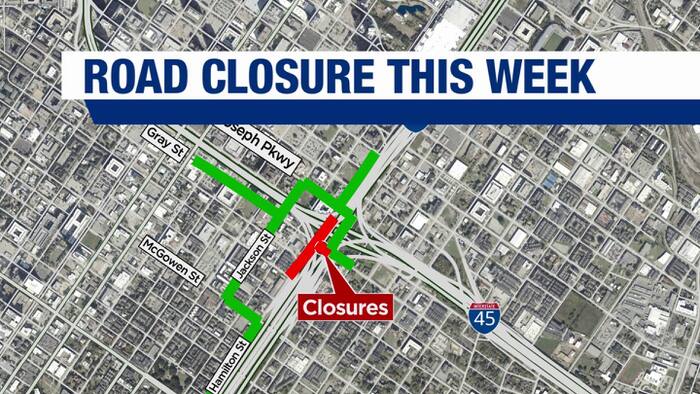 Downtown Houston road closures delayed until Tuesday, including I-69 ...