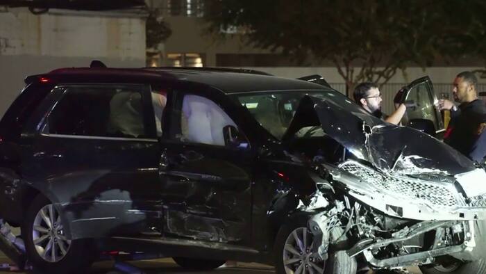 3 hospitalized after police chase, crash in downtown Houston