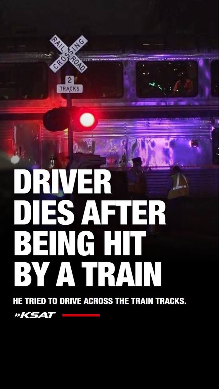 Driver dies after being hit by a train