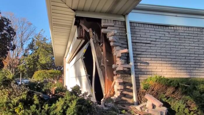 ‘We were supposed to close today': Crash damages Warren home, police search for driver
