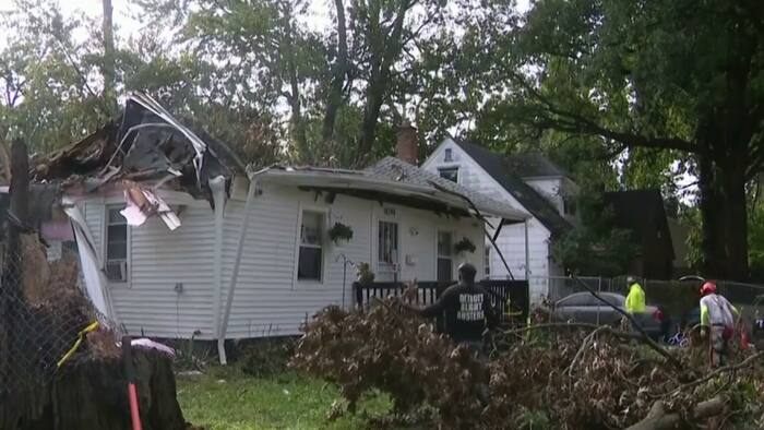 Go 4 It: Detroit volunteers, crane company help remove tree from displaced family’s home