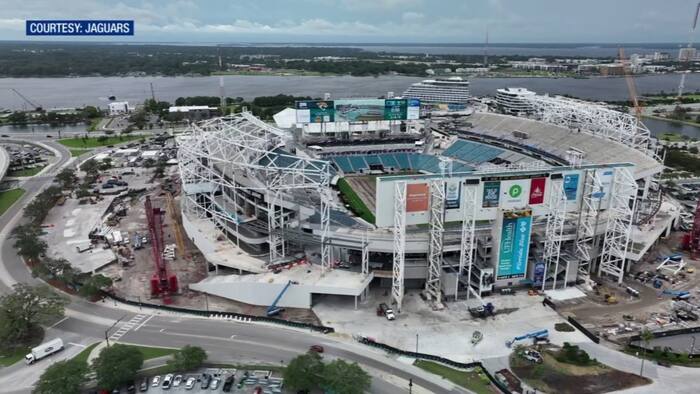 Jaguars share drone video showing progress being made on Stadium of the ...