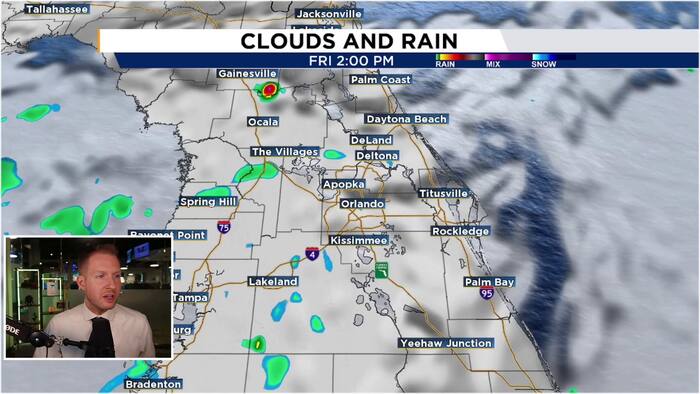 Rain chances trend down to end the week