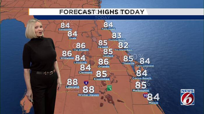 Cold front brings break from rain, lower humidity to Central Florida