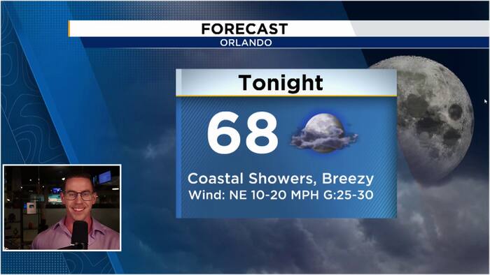 Cool & cloudy start to the work week with speedy showers off the water