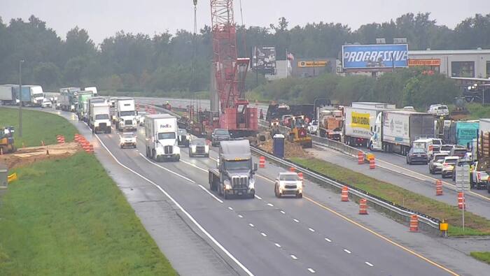 Semi overturns on I-75 in Marion County