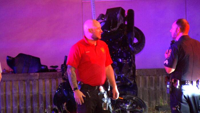 Motorcyclist in critical condition after crashing, falling over exit ramp near downtown, police say