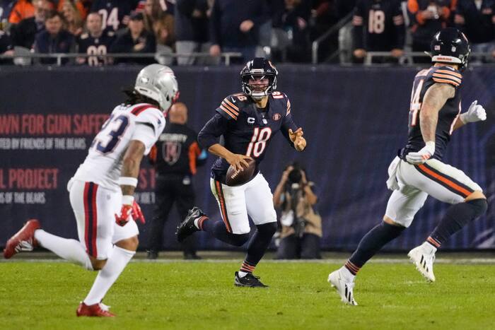 Caleb Williams leads Bears past Drake Maye's Patriots 30-24