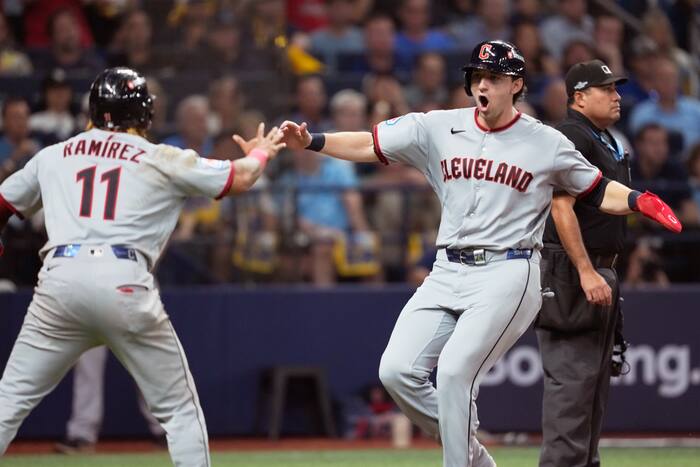 Guardians rally past Rays 7-3 in ALCS Game 1
