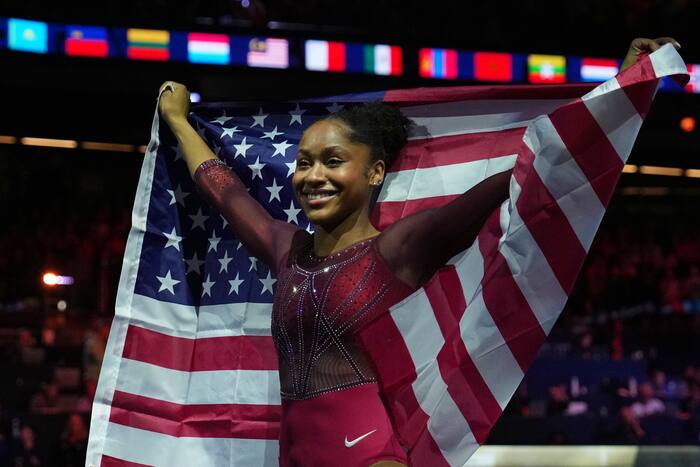 American Skye Blakely wins women's all-around gold at world gymnastics