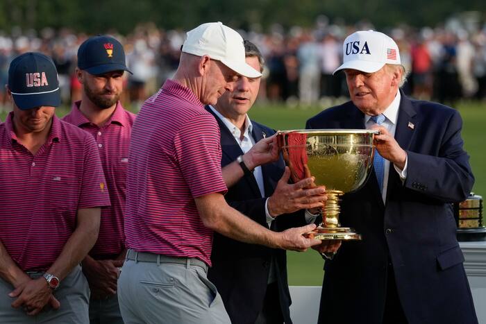 Trump’s golf tour takes him back to the Presidents Cup