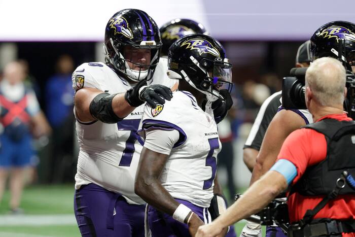 Ravens beat Falcons 30-23 in overtime behind Huntley