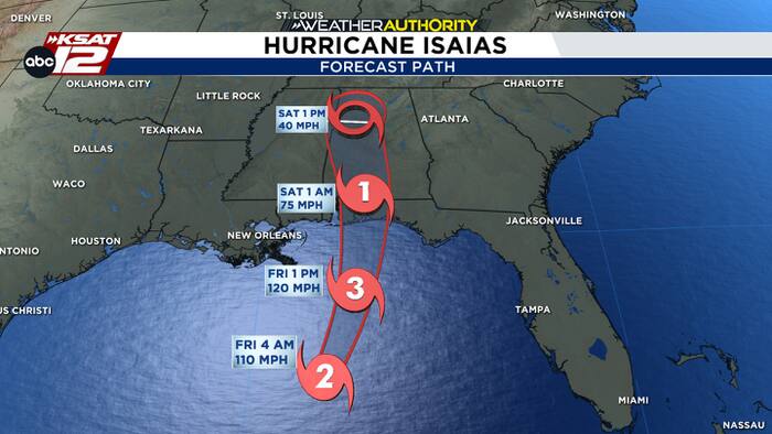 Hurricane Isaias Strengthens, Targets Alabama/Florida Panhandle Coastline