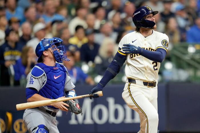 Brewers beat Dodgers 2-1 in NLCS opener behind Turang homer