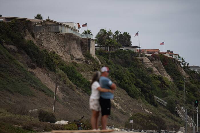 Sea level rise is reshaping a California beach town and threatening a key rail line