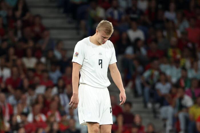 Workload concerns over Haaland after Man City striker asks to come off during Norway loss