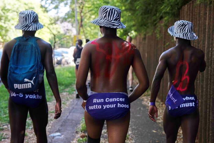 South African runners don cheeky attire for annual race to spotlight prostate cancer