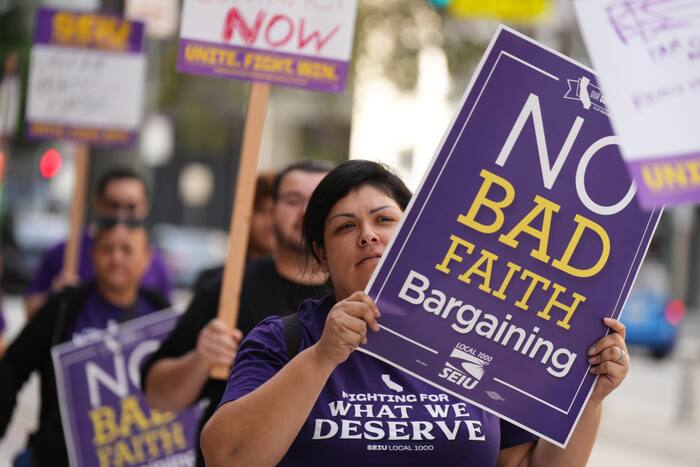 California state workers strike over pay and office return mandate