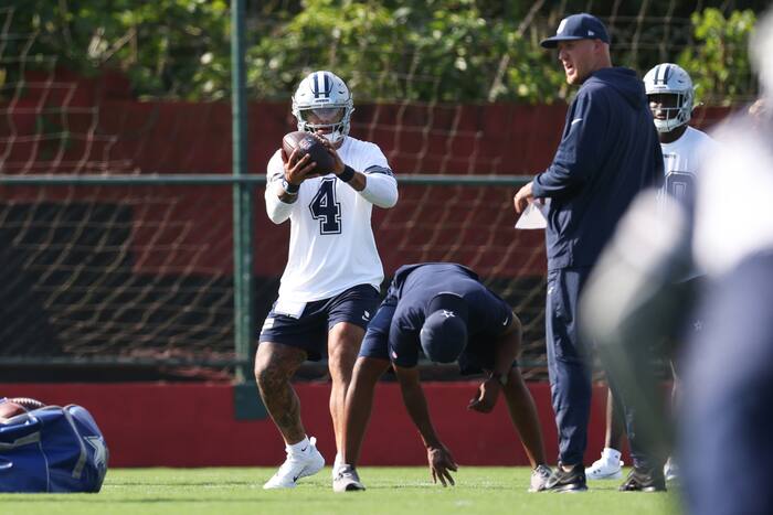 Cowboys emphasize business trip mentality as they practice in Rio ahead of their game vs Ravens