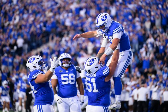 No. 8 BYU beats No. 2 Notre Dame 28-24 in college football upset