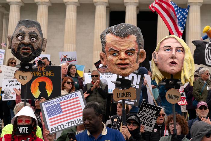 No Kings rallies urge US voters to cast ballots early for midterms