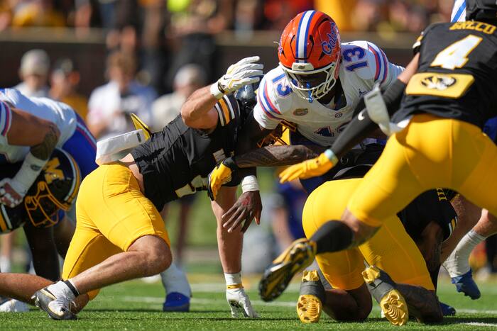 No. 25 Missouri trounces No. 8 Florida 45-17 to snap 9-game skid against Top 25 opponents