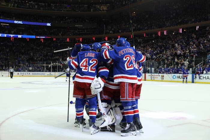 Igor Shesterkin becomes the 18th NHL goaltender to score a goal and first to do it for the Rangers