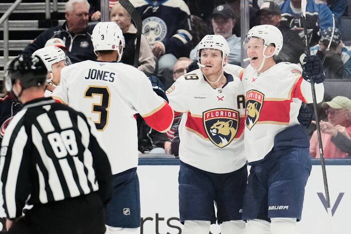 Brady Tkachuk scores hat-trick as Panthers beat Blue Jackets 7-3