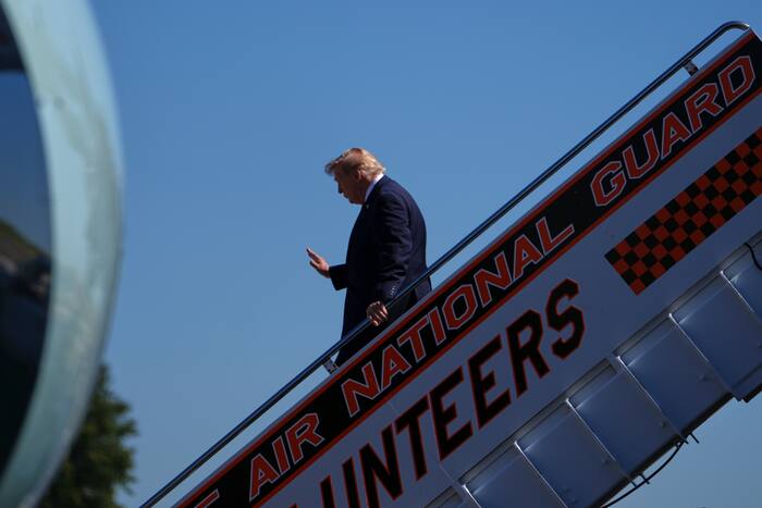 CNN says it was left off Air Force One for Trump’s Saturday trip to a college football game