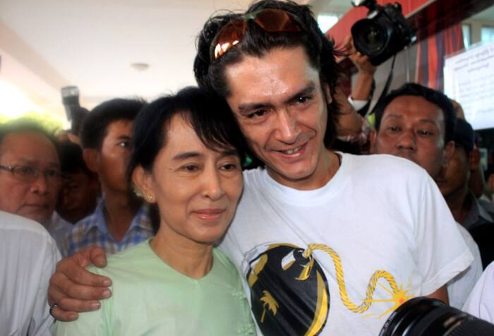 Myanmar's Suu Kyi speaks to son after five years in detention