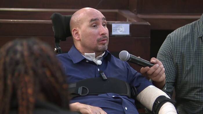 Paralyzed veteran Jimmy Friesenhahn testifies in trial over shooting that changed his life