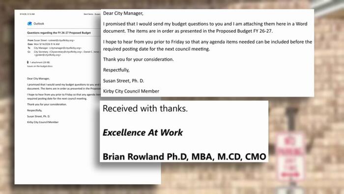 Kirby councilmember, city manager speak on removal of member from budget approval meeting