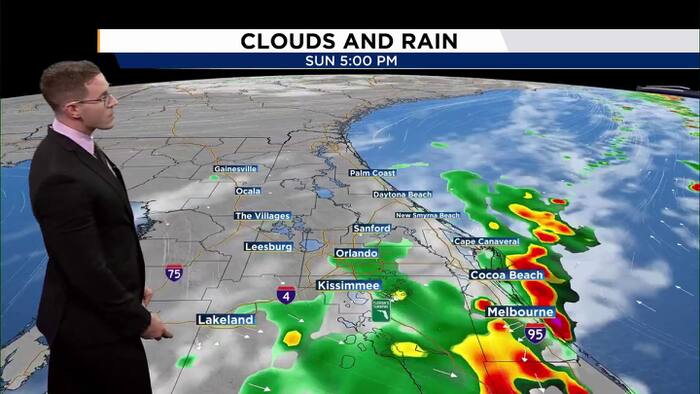 Scattered storms for Sunday before dry air returns