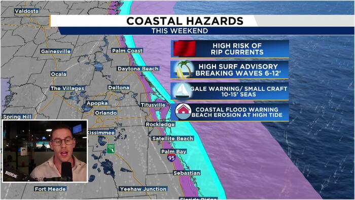 Sunday Forecast: Strong Winds, Dangerous Surf and Fast-Moving Showers