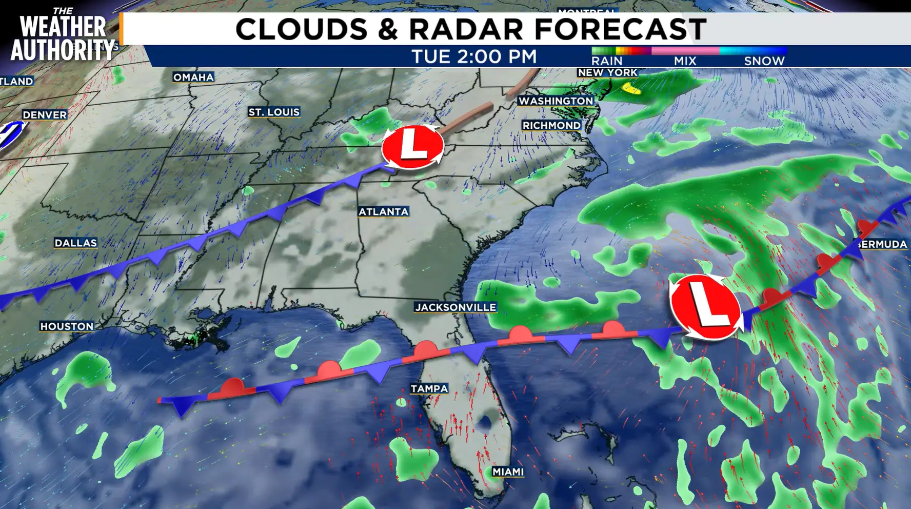 Breezy week ahead as offshore low strengthens