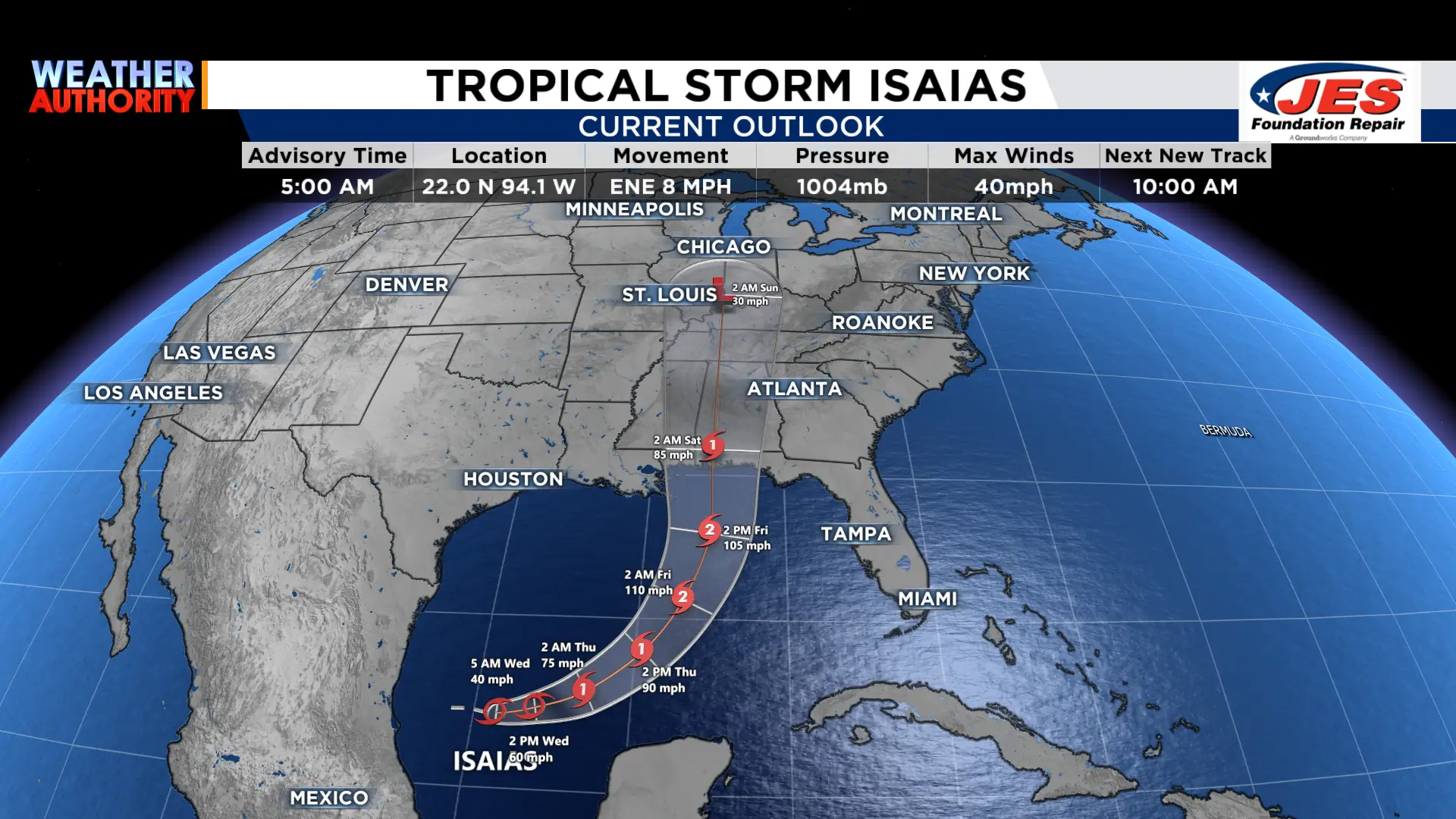 Storm Key Beautiful Wednesday and a new tropical storm named