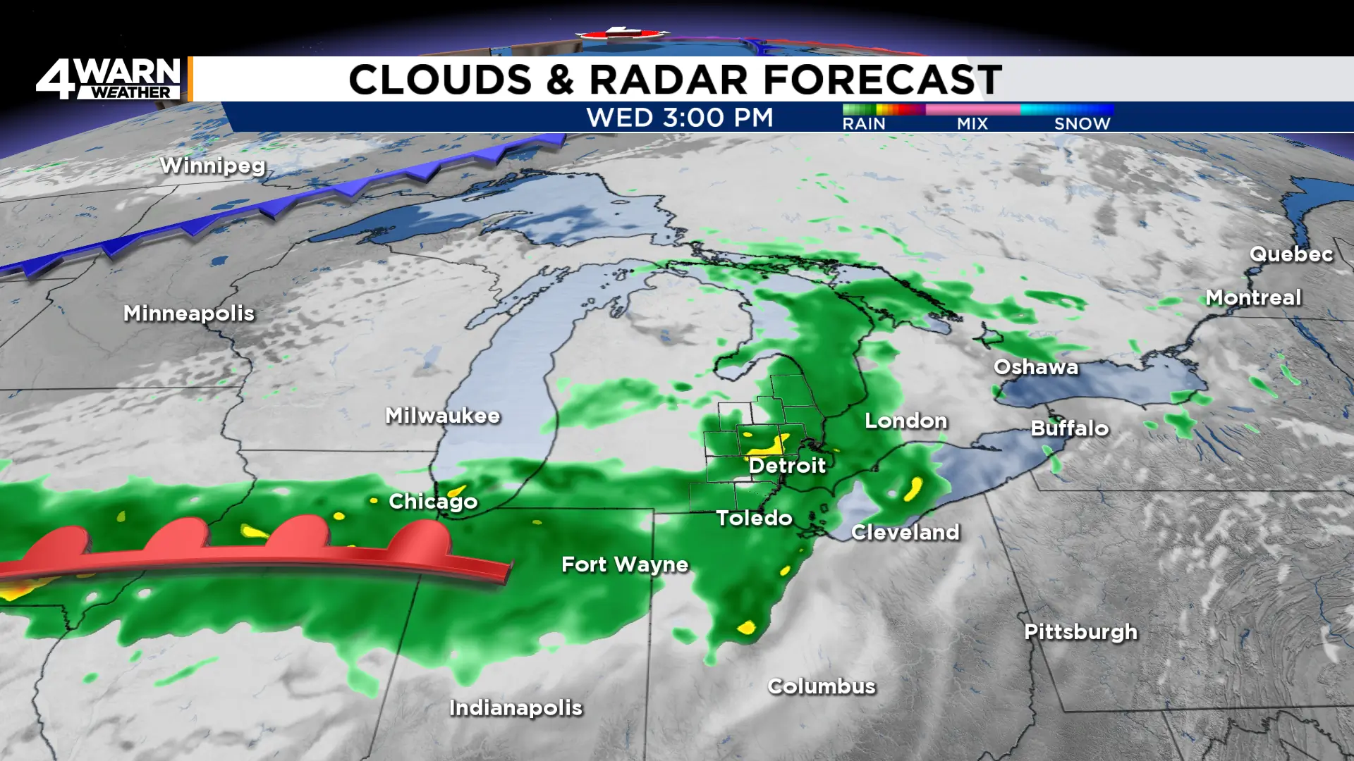 Interstate Detroit Rain returns to Metro Detroit before a cooler, drier weekend