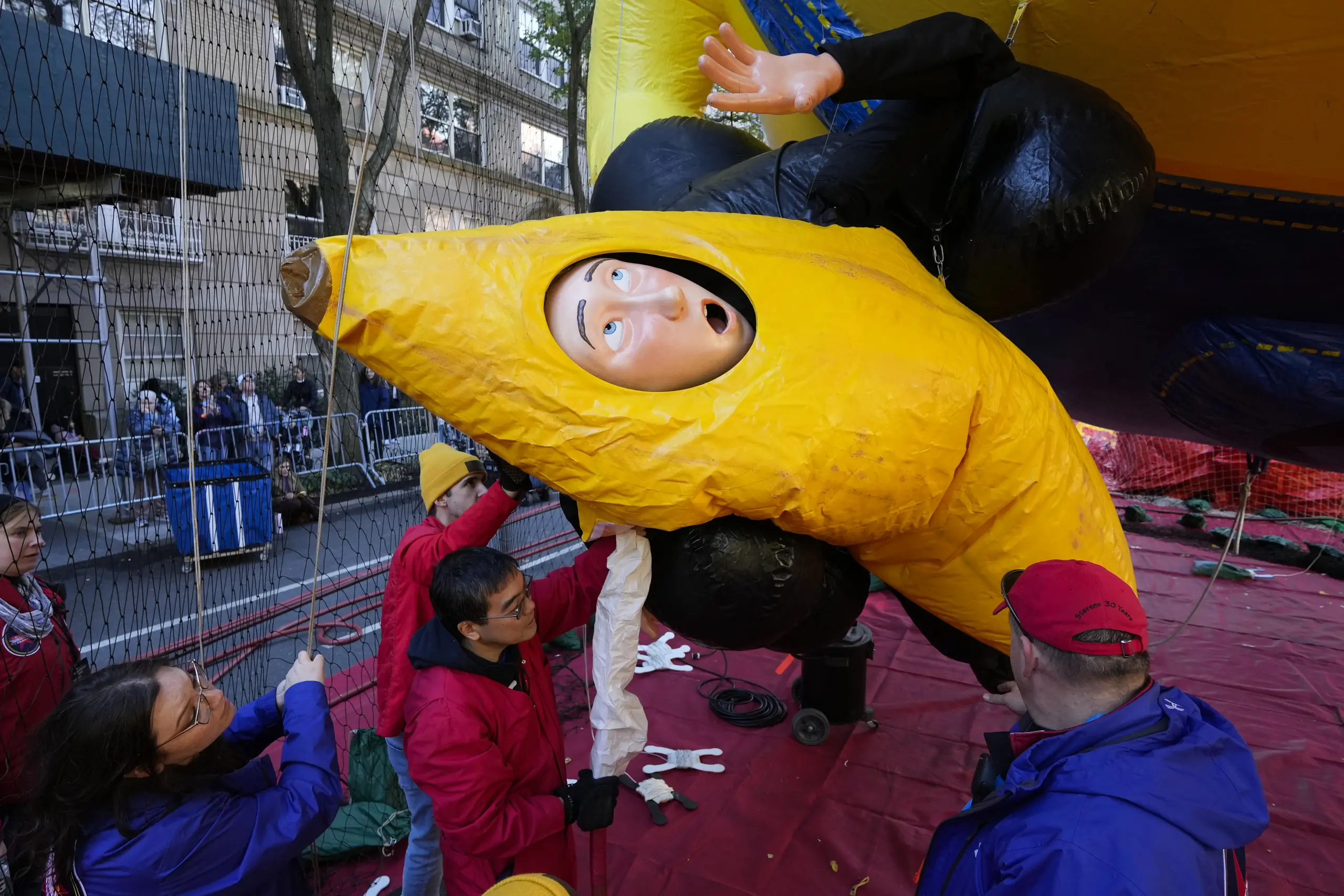 Massive balloons take shape ahead of the Macy's Thanksgiving Day