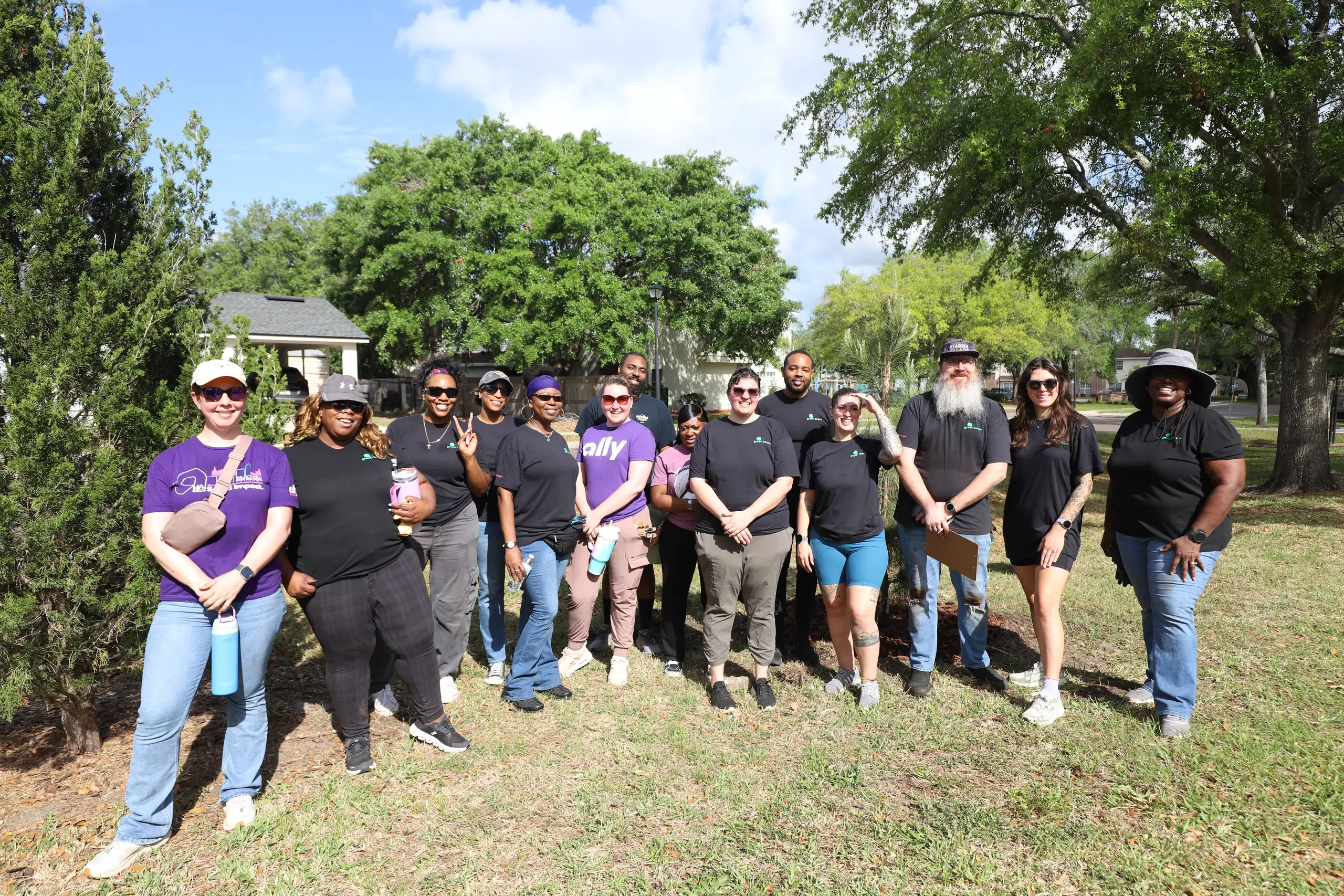 Volunteers plant 60 trees along Emerald Trail S-Line to add beauty, shade