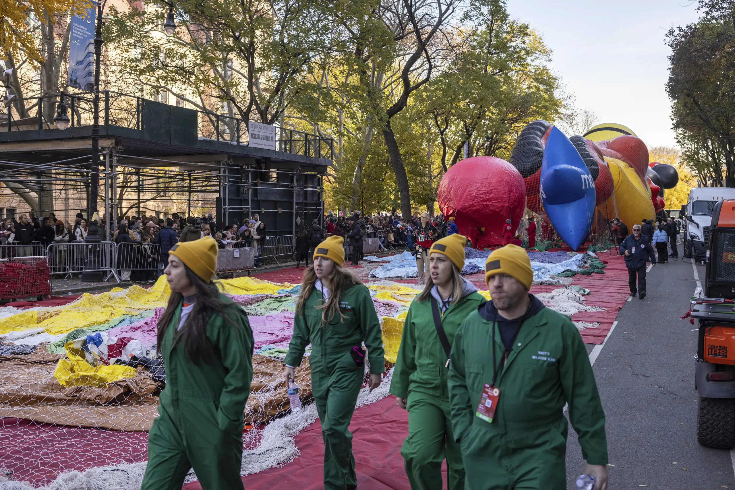 Massive balloons take shape ahead of the Macy's Thanksgiving Day