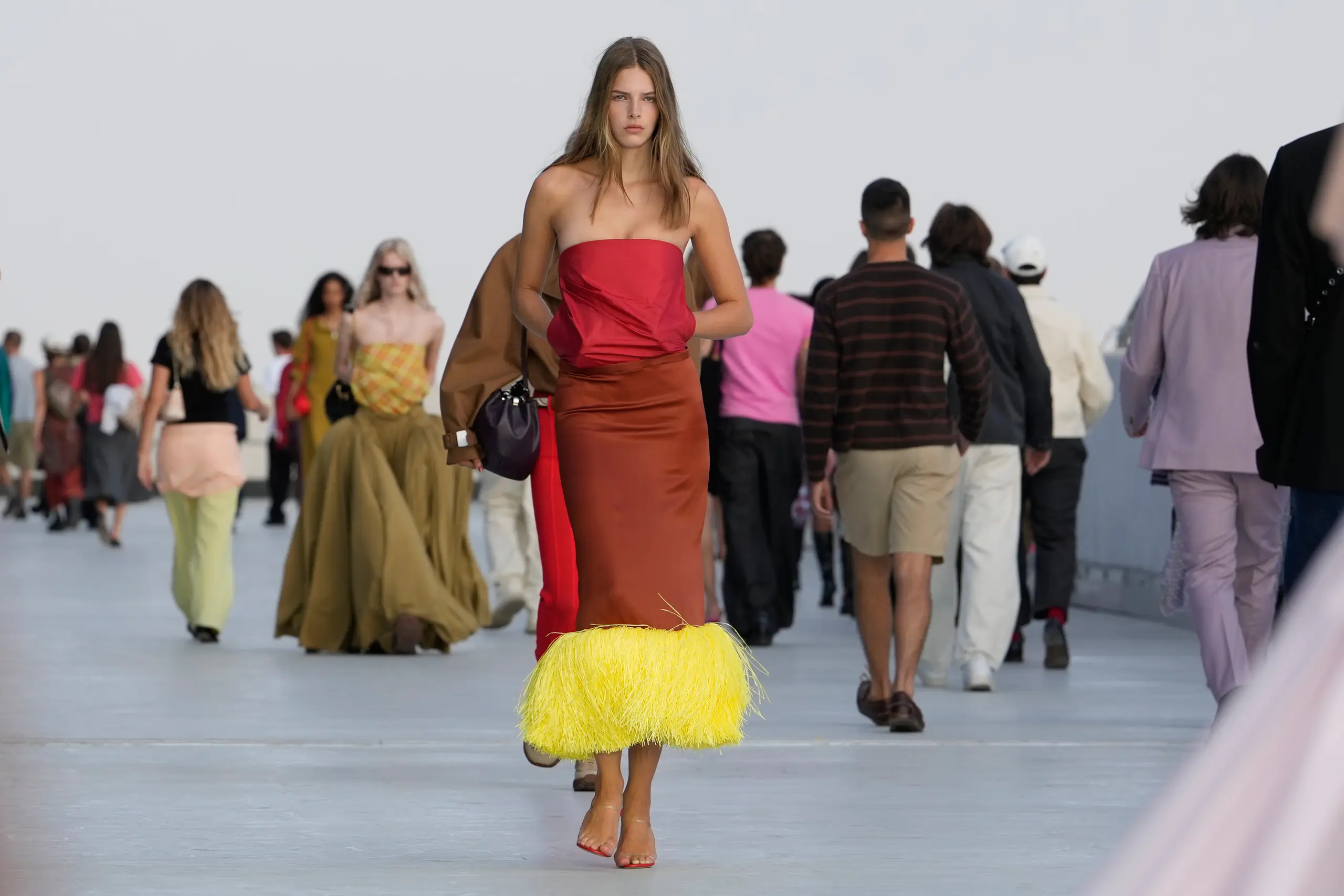 Demna sells a new Gucci fantasy as Moschino’s new designers loosen up ...
